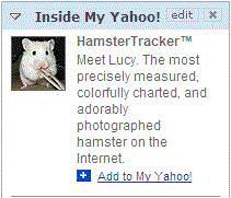 Meet Lucy. The most precisely measured, colorfully charted, and odorably photographed hamster on the Internet.
