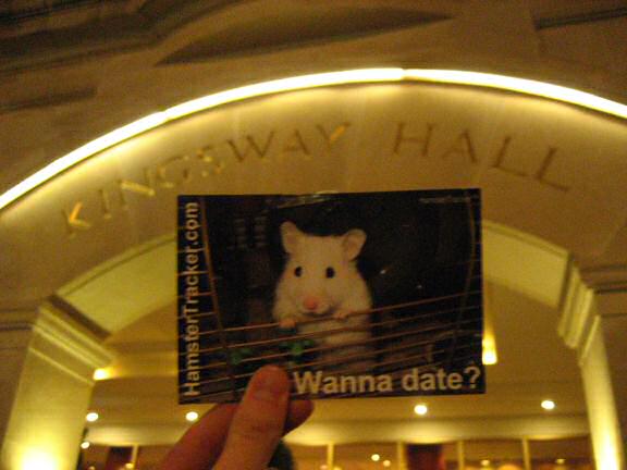 Extreme HamsterTrackin' at the Kingsway Hall Hotel, London England!