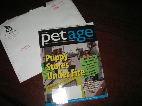 Lucy(3.0) is featured in PetAge magazine.